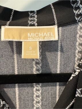 MICHAEL Michael Kors Black & Gray Chain-Print Dress